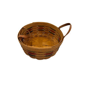 1995 Longaberger Woven Traditions Darning Basket 10"RD x 4"H